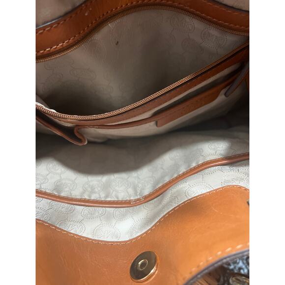 MICHAEL Michael Kors Brown Signature Coated Canvas Drawstring Shoulder Bag - Picture 14 of 16